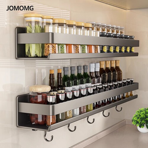 九牧王太空铝置物架适用厨房收纳