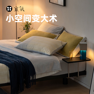 宜氧 木八斗床 100%全实木原木排骨架无床头榻榻米1米8床悬浮床