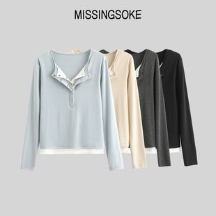 2918 亨利领柔软触感打底衫 小雀斑专属