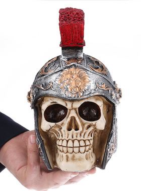 酒吧树脂骷髅头万圣节礼物个性摆件家居饰品树脂骷颅头骨跨境货源