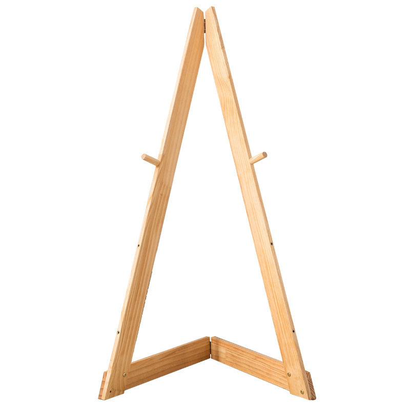 户外折叠展架立式落地式海报kt板展示架广告架服装店门口实木