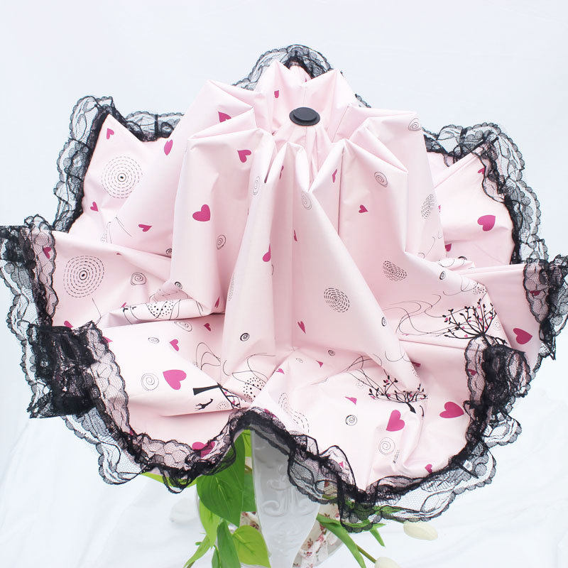 创意蕾丝花边伞雨伞女小清新韩版晴雨两用伞防晒遮阳伞女太阳伞女