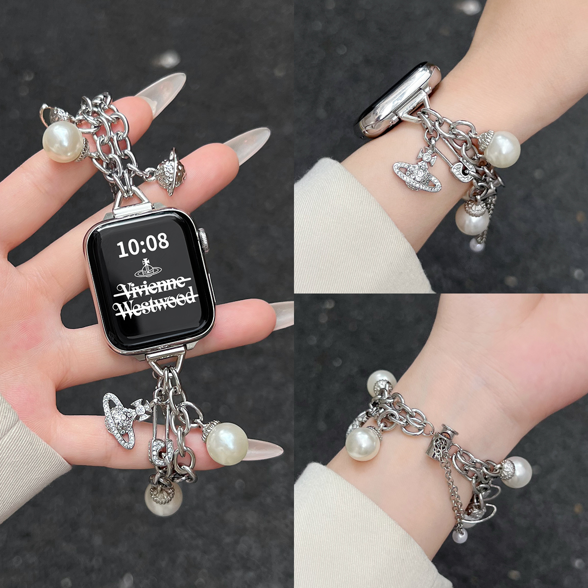 适用小米手环9pro手表带链金属手链8/7por版手腕带新品女生watch5红米6智能运动手表链redmiwatch4高级感九代