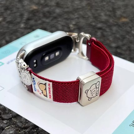 适用小米手环10手表带韩系列女生9nfc版编织磁吸腕带8电子智能运动九十代陶瓷版女款专用手带7高级感小众表链