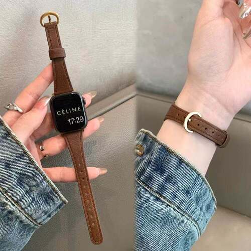 学长家新款皮质小蛮腰马蹄表带女