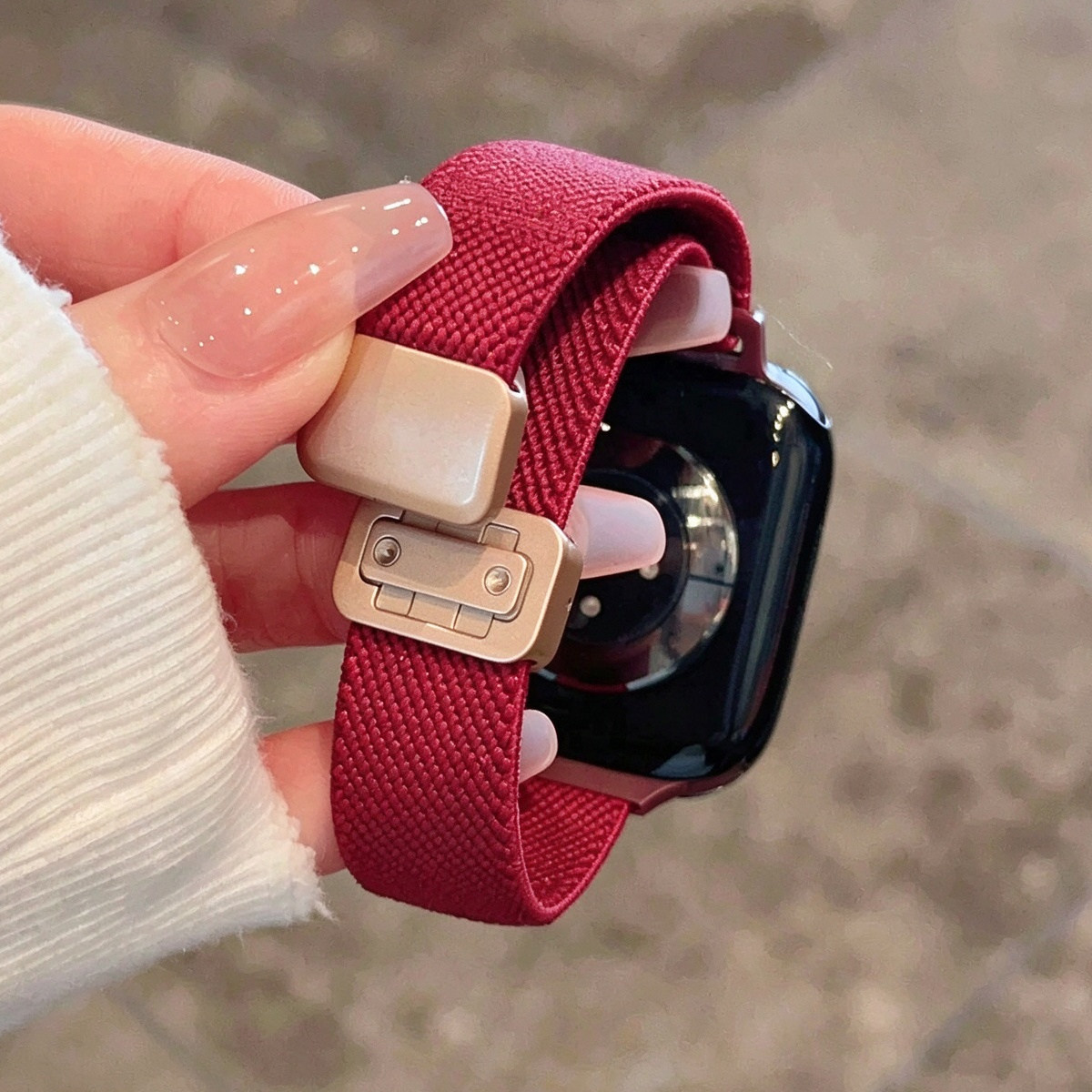 适用华为watch fit5手表带编织女款5pro磁吸系列智能watchfit4专用搭配替换表链新款3高颜值2精致女士1高级感