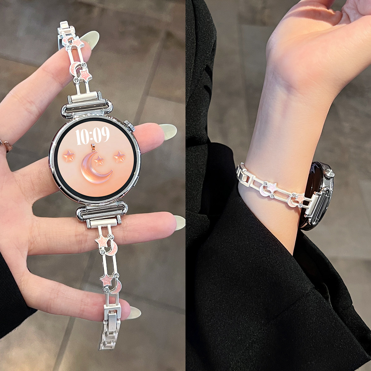 适配华为watch gt7手表带金属女款watchgt6新品智能表5pro专用系列运动腕表watch4的新款腕带3手链高级感女士