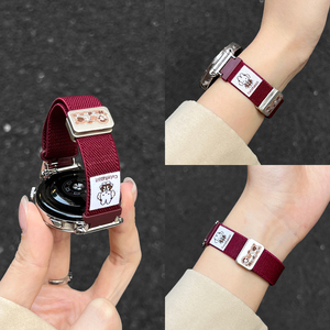 适用小米watchs4手表带编织磁吸xiaomi watch s4sport高级感女款智能运动手表s3/2腕带新款女士专用表链41mm