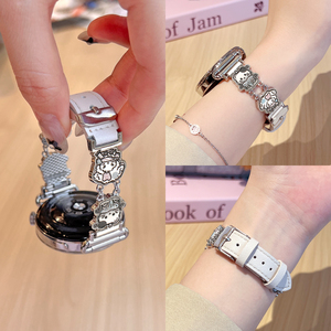 适用小米watchs4手表带真皮女款xiaomi watch s4sport新款智能运动手表s3/2腕带创意女士表链高级感41mm专用