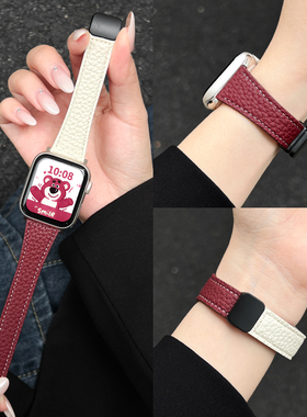 适用小米手环9pro手表带创意皮质8pro手带高级感女生智能运动watch6腕带女士redmiwatch5高颜值红米4代的表链