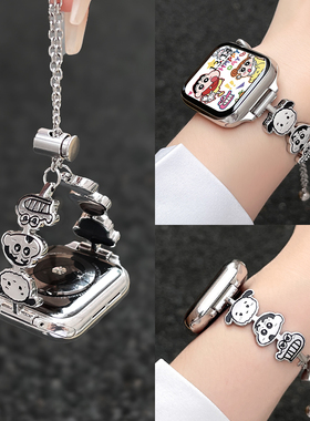 适用小米手环9pro手表带链创意手镯女生8por手表链新款watch5红米智能运动6手腕带redmiwatch4九代高级感手带