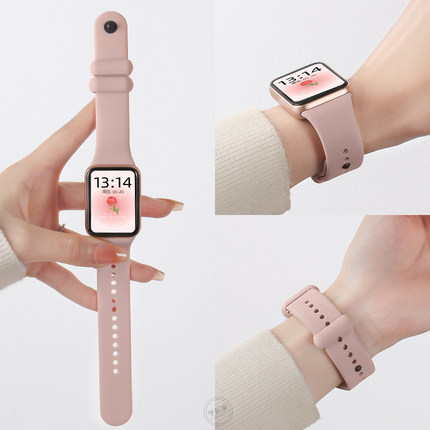适用小米手环9pro手表带链液态硅胶7/8pro手腕带女生redmiwatch4新品替换表链夏天红米智能运动watch4非原装