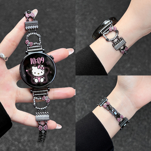 适用华为watch 专用 gt6手表带金属链watchgt5轻奢系列智能运动4pro女表watch3腕表高端2搭配高级感手表链女款