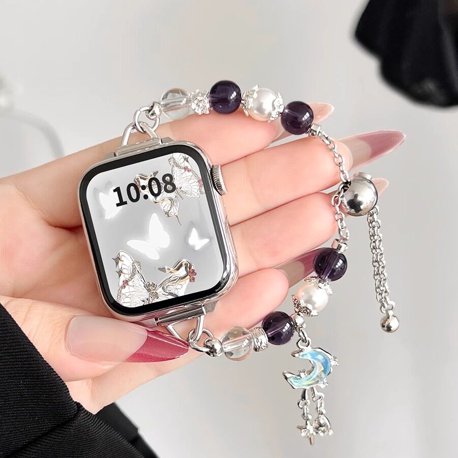 适用小米手环9pro手表带链金属手链8/7por版手腕带新品女生watch5红米智能运动6手表链redmiwatch4高级感九代