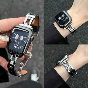 真皮系列4pro腕表高级感watchfit3智能运动精致手表链2手环腕带女士1专用女款 适用华为watch fit4手表带新款