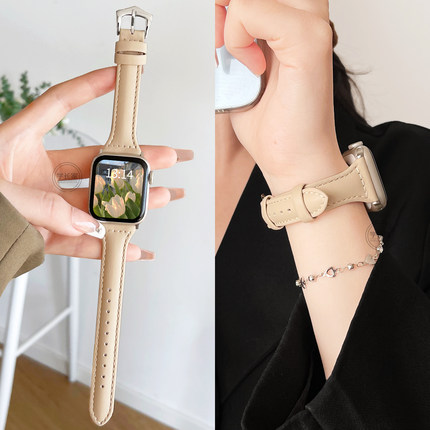 适用新品红米watch4/5手表带链真皮小米智能运动手环8/9pro版手腕带夏天女生7新款九代替换带redmiwatch5表链