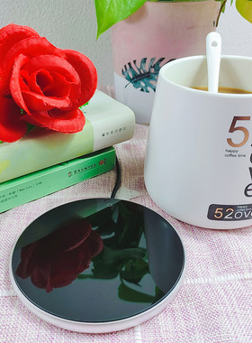 USB恒温加热杯垫牛奶酵素咖啡保温热茶杯垫防干烧自断电RY007金色