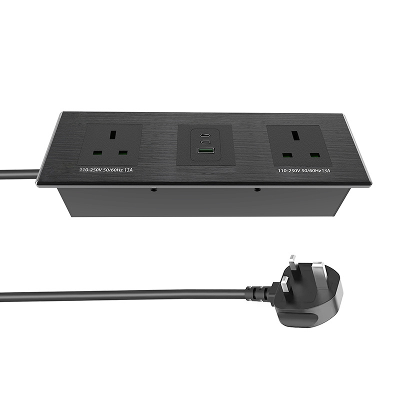 65W铝合金英规插座会议办公嵌入