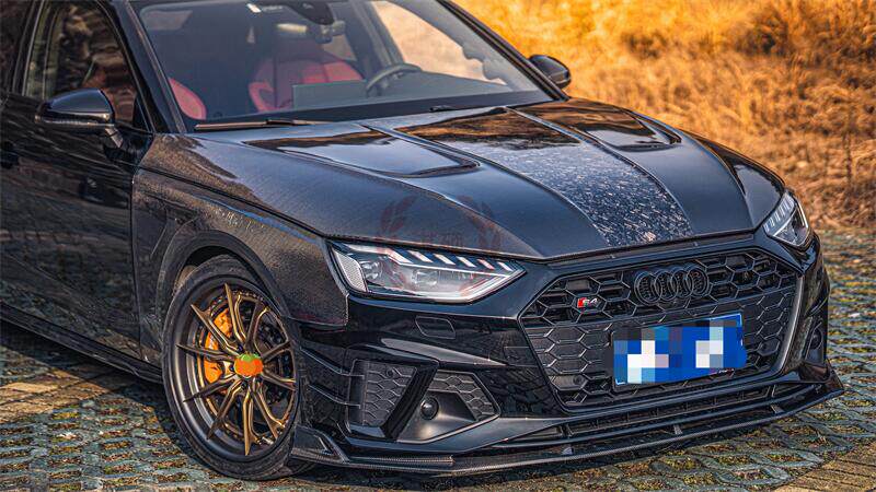 適用于奧迪RS4 A4L S4改裝真碳纖維葉子板開翼子板小包圍前唇后唇