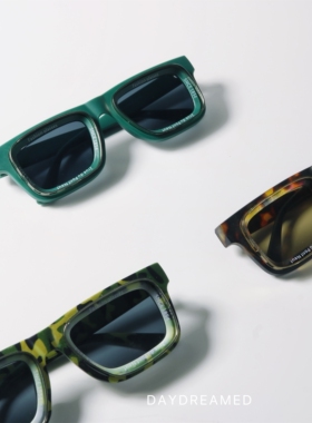 层次感方形迷彩太阳眼镜UV400防紫外线辐射可配近视小众个性墨镜