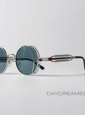 蒸汽朋克风格未来感UV400墨镜