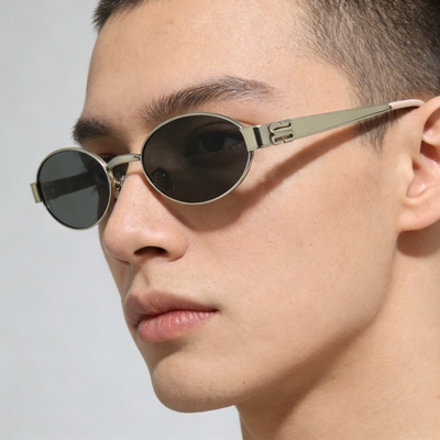 老派朋克金属UV400防晒太阳镜