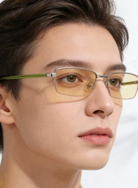 清新配色长方形窄框太阳眼镜UV400防紫外线辐射可配近视半框墨镜