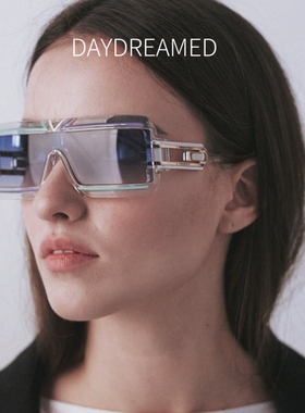 撞色设计连体一片式个性太阳眼镜