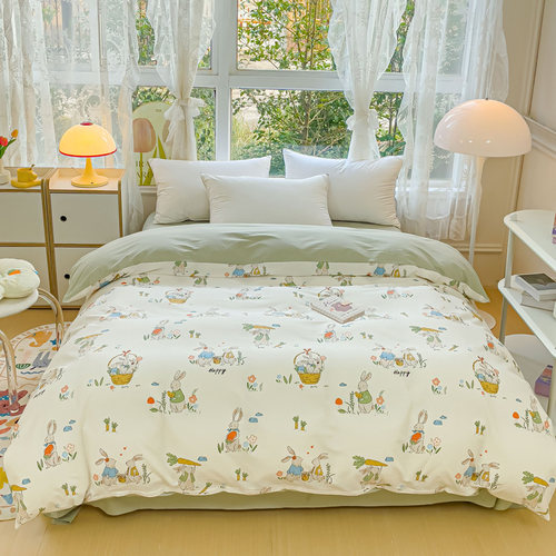 自然醒全棉被套单件四季通用