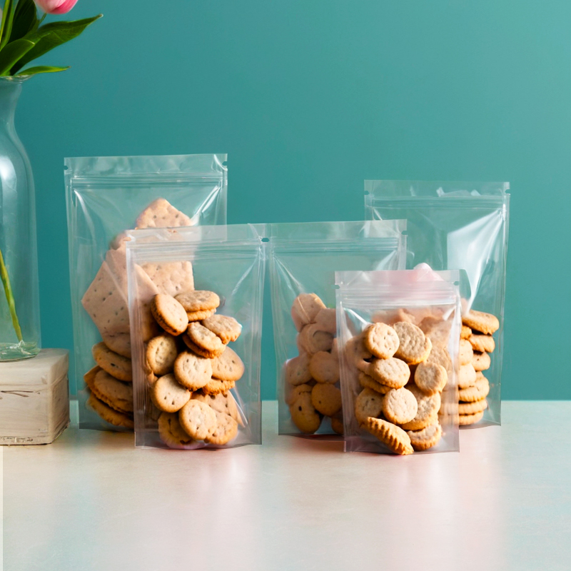 自封袋透明自立干果包装高清塑料防潮密封口分装袋加厚食品包装袋