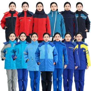 新款加油站工作服中国中化石油石化能源加厚棉衣冬装冬季防静电