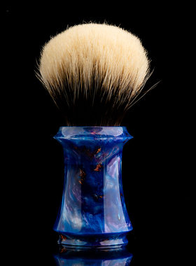 OUMOxARNO-灯塔云烟幽蓝高回弹满洲里獾毛泡沫剃须刷胡刷