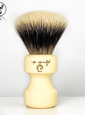 ARNO-骨白MINGUO-2胡刷男士湿剃银尖特二满洲里獾毛泡沫胡刷
