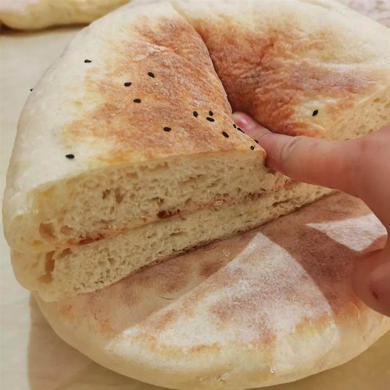 新湖北正宗火烧馍锅盔半成品超软商用R速食加热烧饼锅魁砍馍湖北