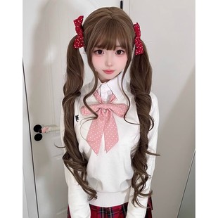 假发女长卷发80cm甜美lolita日常自然齐刘海全头套jk少萝同款 假发