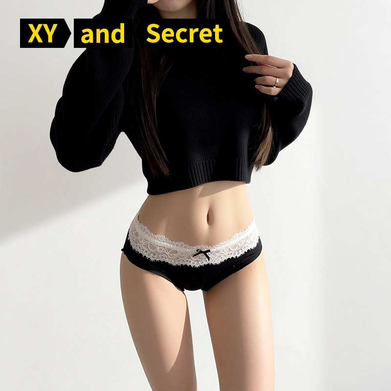 蝴蝶结法式性感短裤包臀纯欲风蕾丝边内裤女士纯棉裆三角裤衩007,女士内衣/男士内衣/家居服,女三角裤,淘宝优惠券,粉丝福利购,淘宝优惠卷