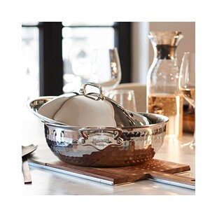 法国产 Mauviel M ELITE系列五层不锈钢 双耳矮汤锅 火锅