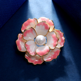 饰品牡丹花胸针大气防走光珍珠胸花别针高档服装 时尚 配饰滴油