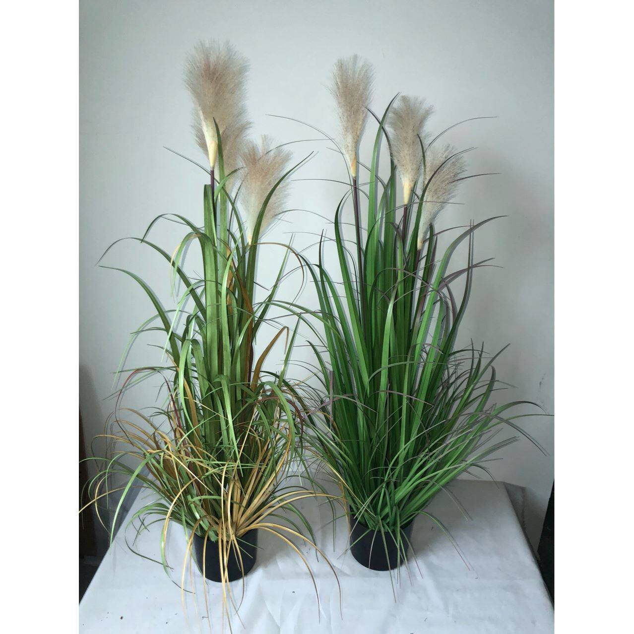 三头仿真芦苇 仿真植物 家居装饰 洋葱草 塑料草 假草  大型植物