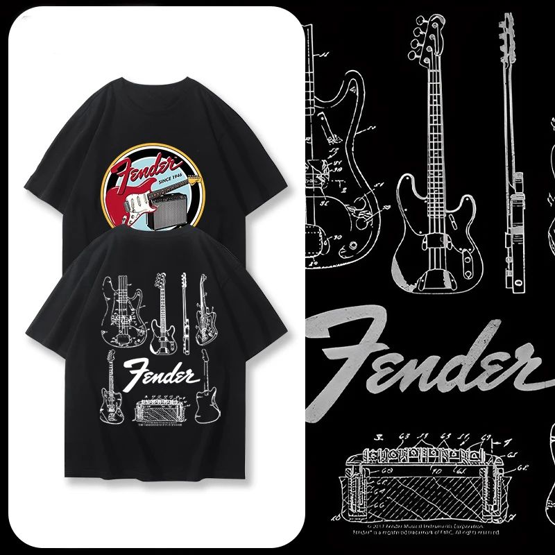 Fender Fender Electric Guitar Band Short Sleeve Boys and Gir