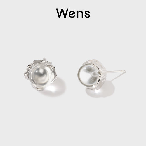 Wens“晨露花苞”镶石耳钉女