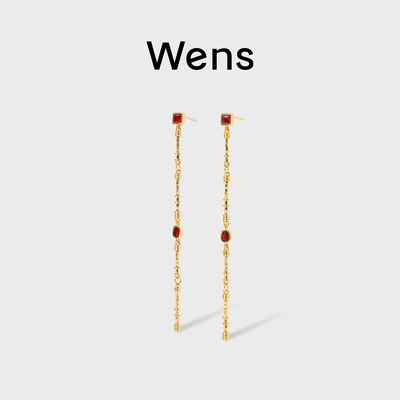 Wens格致系列Edgy几何镶石耳线