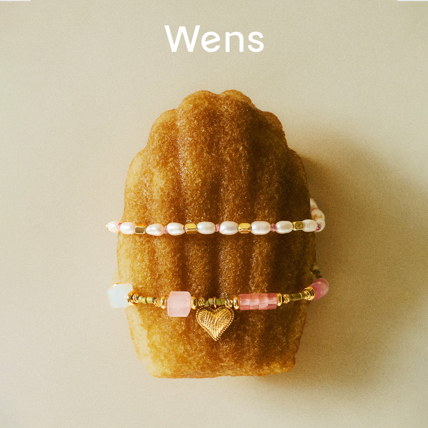 Wens「我的心」糖果彩色串珠手链手绳女生日礼物送女友