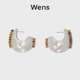 Wens 明星同款 部落系列图腾纹理虎眼石耳环耳饰女送女友