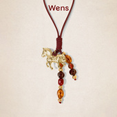 Wens 新年礼物 红串珠小马包挂高级感小众红色本命年马年