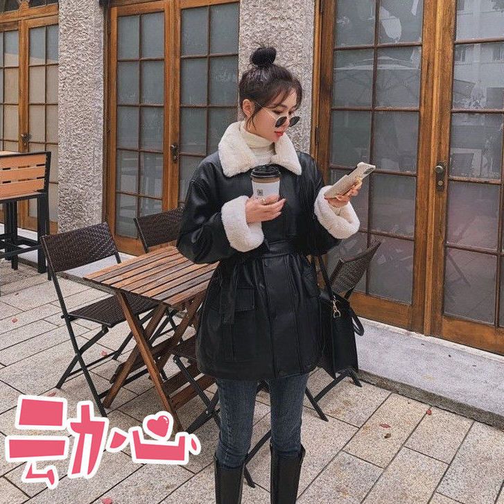 秋冬皮衣女加绒海宁皮毛