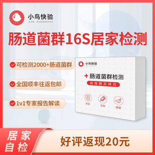 小鸟快验 居家采样便秘腹泻微生态健康检测 16S肠道菌群成人儿童