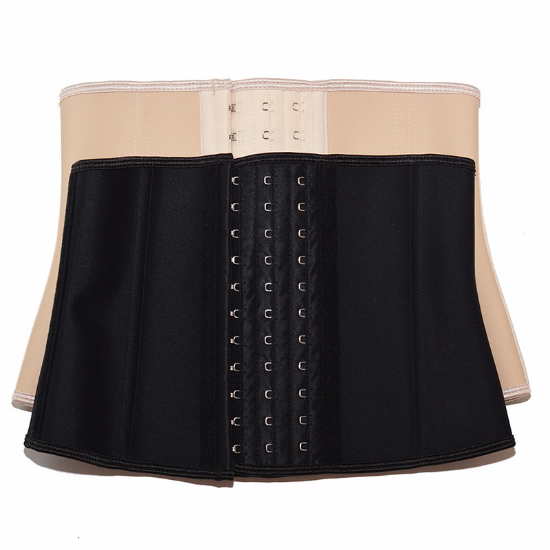橡胶塑身衣 乳胶紧身衣 Latex waist training 9根钢骨短款束腰