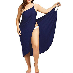 Wrap Robe Plus Cover Siz Dresses Tropical swimwear Female