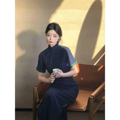故双栖【安和桥】新款复古气质旗袍女夏季日常可穿国风改良年轻款